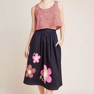 New Anthropologie Corey Lynn Calter Anna Midi Skirt